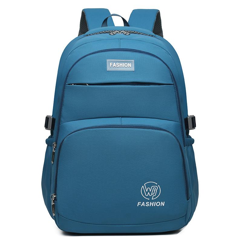 

New Simple Backpack Versatile Fashion Leisure Travel Backpack Large Capacity Primary and Secondary School Student Burden Reduction School Bag синій