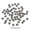 Handmade Antique Silver Flower Spacer Beads for DIY Bracelets & Hair Accessories