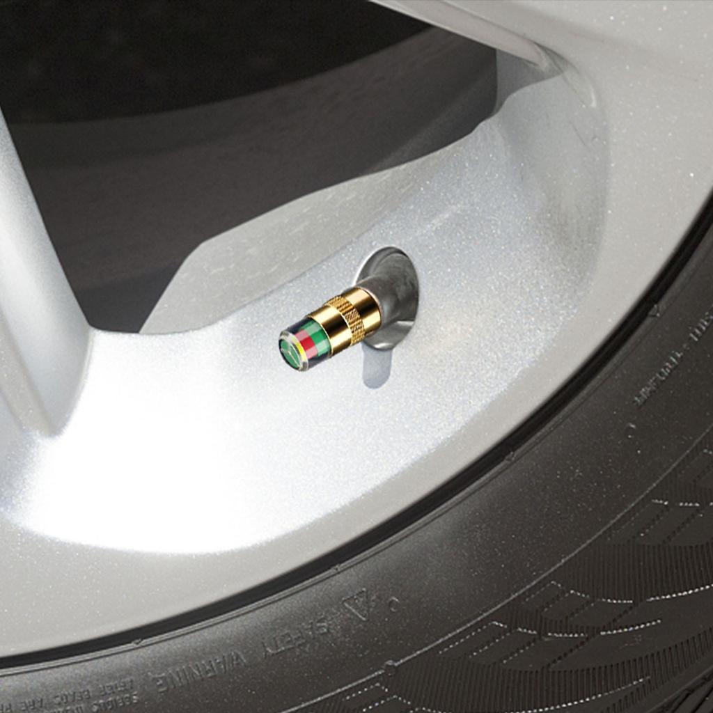 TPMS Bandenspanningsdop, Set van 4 Bandenspanningsbewakingsdoppen Met Indicatoren Voor Internationaal