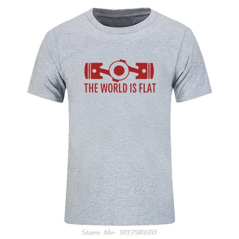 

Новая летняя футболка The World Is Flat Engine с коротким рукавом, на заказ, стиль, мужская футболка с круглым вырезом, хлопковая футболка, модная уличная одежда 4XL