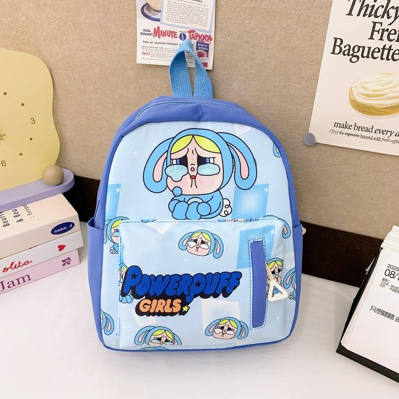 Puff Power Girls Large Capacity Backpack Kids Cartoon Schoolbag Waterproof