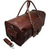 Leather Duffle Bag Travel Carry-On Waterproof Luggage Overnight Gym Weekender Bag