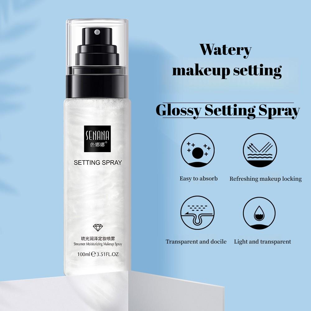 Hochvolumiges Quicksand-Fixierspray, Ölkontrolle, Feuchtigkeit, feuchtigkeitsspendender Glanz, lang anhaltendes Fixierspray, schnell fixierende Feuchtigkeitscreme, Hautkosmetik
