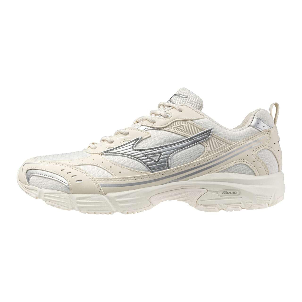 

Mizuno MXR Casual Size 3E Sneakers, Fashion, Commuting, School, Lifestyle, White/Silver, 23.5 cm,