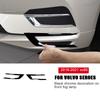 For Volvo 2018- XC60 Front Fog Light Strip Black Chrome Decorative Car Sticker Accessories