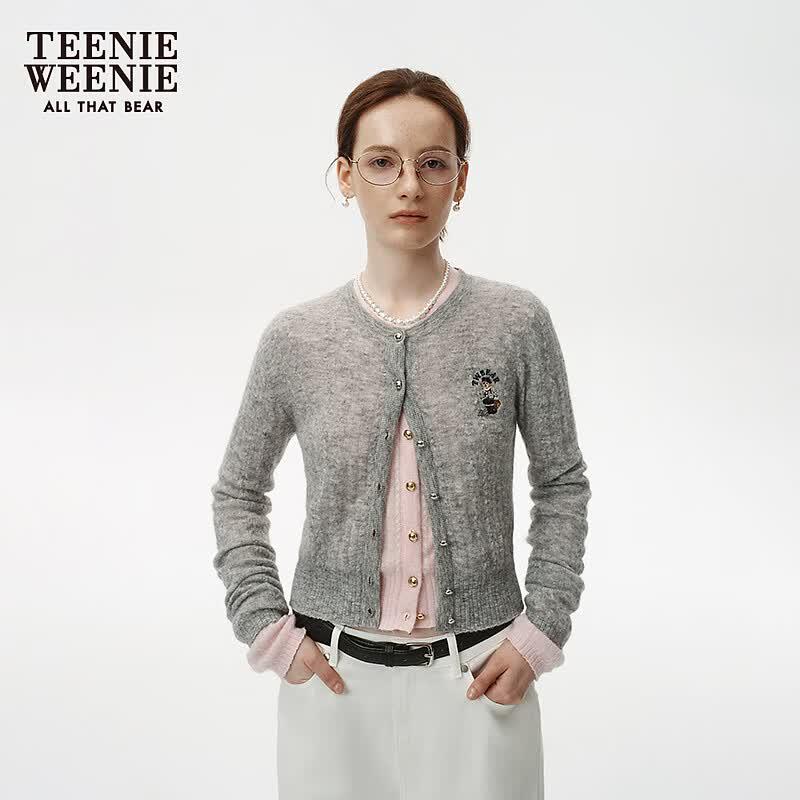 Teenie Weenie Women's Cable Knit Cardigan