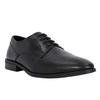 Dune London Mens Leather Low Block Heel Oxfords