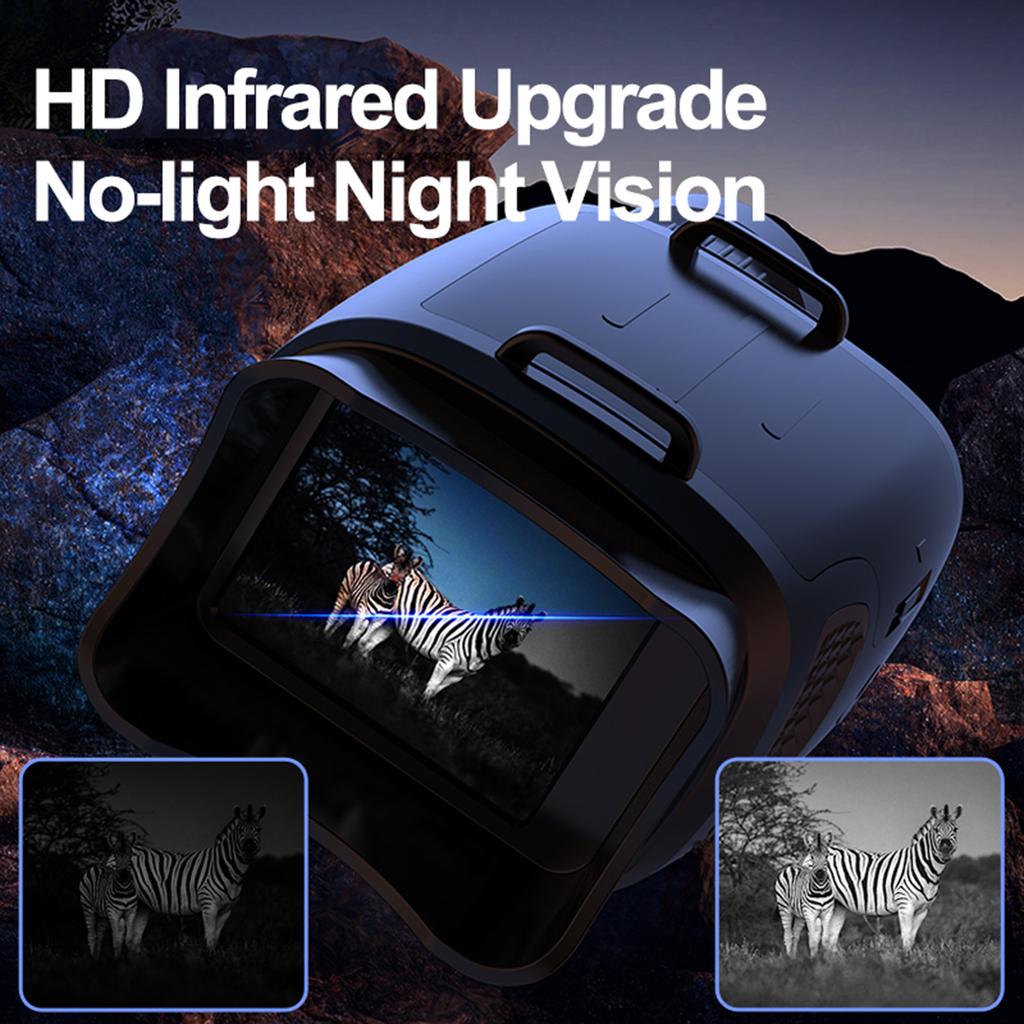 Night Vision Monocular 16X Zoom 32 GB SD Card Wrist Strap Handheld IR Monocular Telescope for Adult Hiking Camping Observation