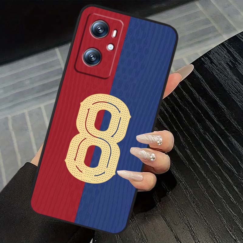 Fashion jersey number Phone Case For OPPO Reno 5 6 7 A96 A40 A58 Realme GT A74 A78 Neo2 A74 A78 Find X5 X3 X7 X8 Black