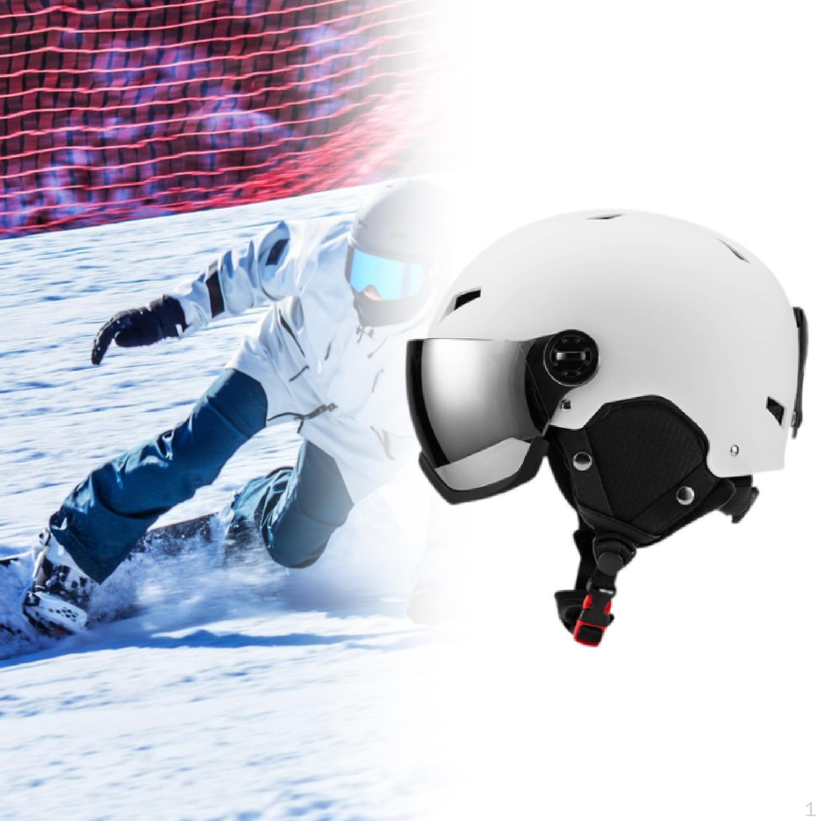 

Горнолыжный шлем с очками и защитой ушей для сноубординга S White