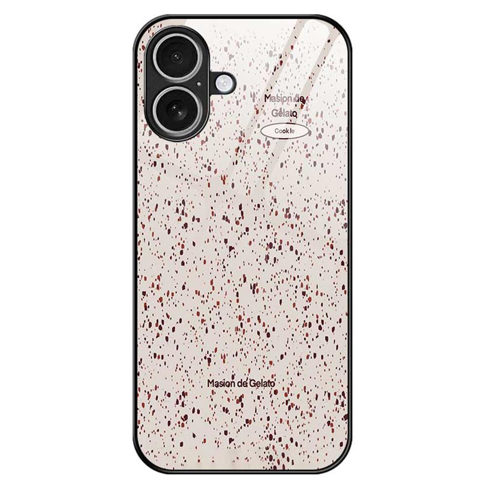 For iPhone 17 Case PC TPU Tempered Glass Pattern Printing Anti Drop Phone Back Cover