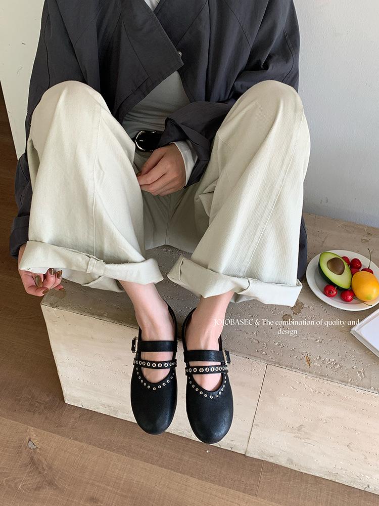 

Soft sole with skirt fairy style grandma shoes 2025 new flat-bottomed Mary Jane autumn one-pedal evening single shoes trend 39