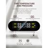 Tire Pressure Monitoring System Temperature Warning Fuel Save With 4 External Sensors Solar TPMS Car Tyre Pressure Monitor