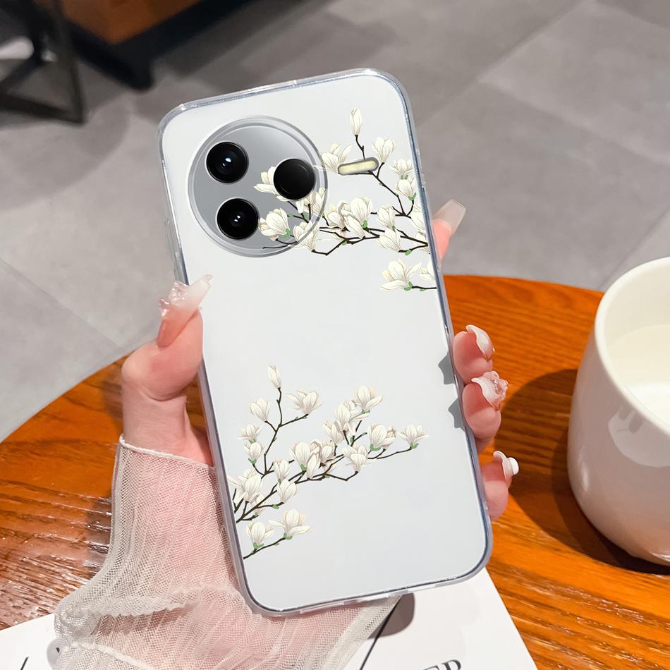 Case For POCO F7 Pro / F7 Ultra Summer Flower Transparent Funda For POCO F 7 Soft Untra Thin Phone Back Cover Shockproof Housing