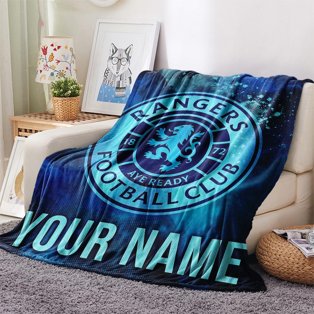 Custom Name Rangers Flannel Blanket, High Quality Comfortable for All Seasons, Home Decor, Warmth and Comfort