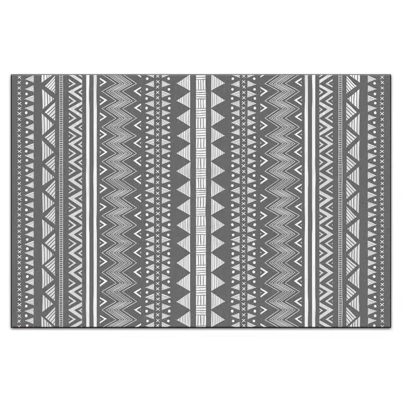 Morocco Vintage Living Room Rug Home Sofa Coffee Table Rug Room Decor Bedside Blanket Non-Slip Crystal Velvet Floor Mat