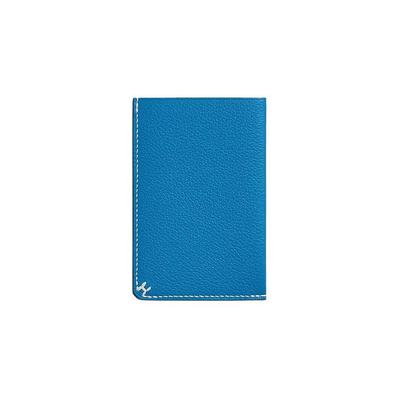 Hermès H Sellier Peněženka s klopou Držák na karty Kůže Evercolor Unisex Peněženky Bleu-Zanzibar H084859CAB3