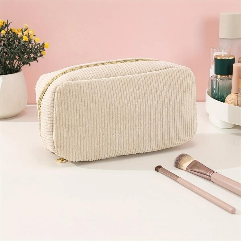 Large Corduroy Pencil Case High Capacity Pen Pouches Travel Makeup Bag Pen Organizers Storage Bag for Student Women Girl