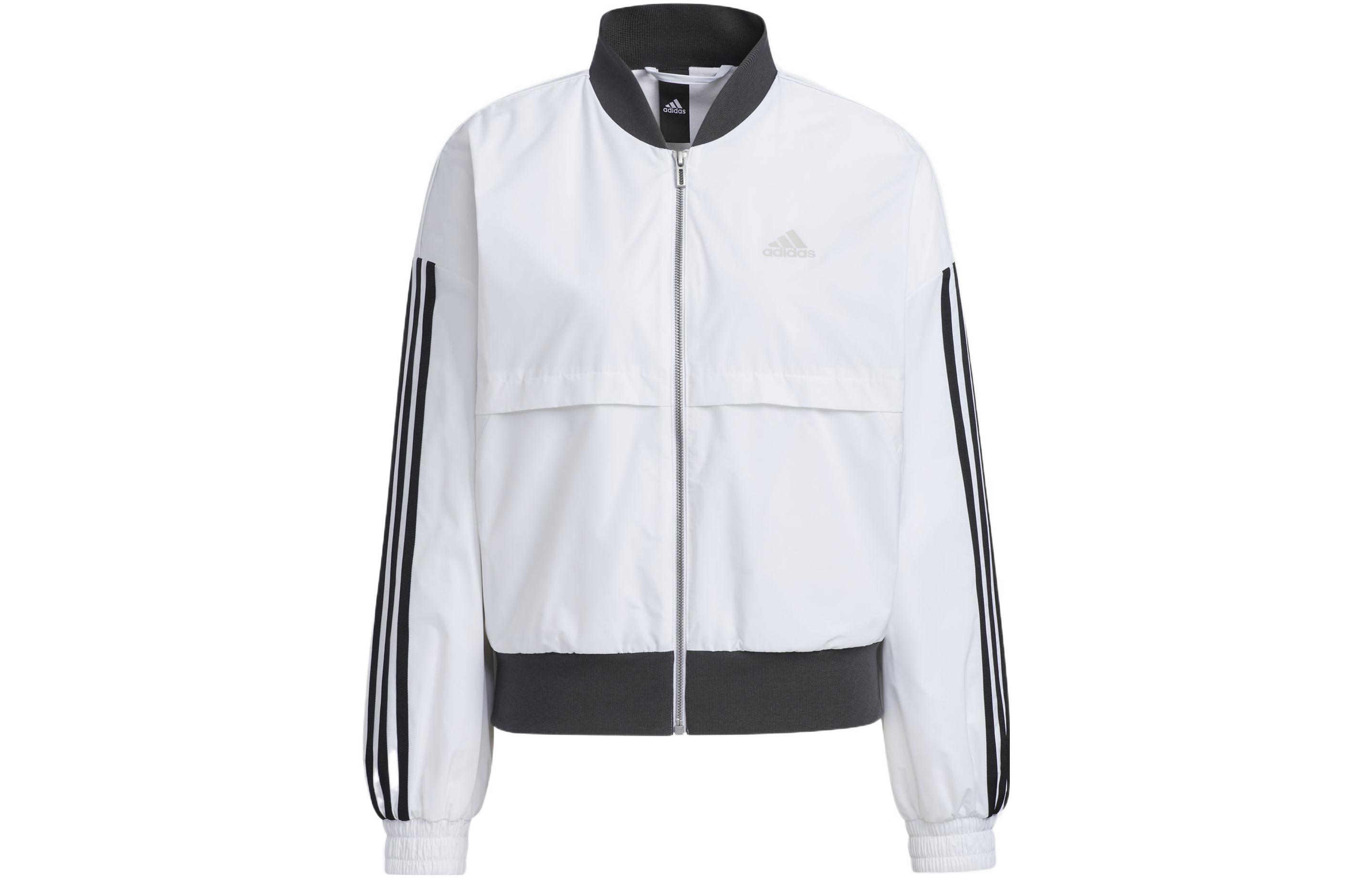 Adidas Jackets Women s White Stand Collar Moderate Other H09760 XL