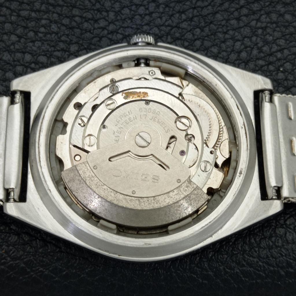 AUTOMATIC VINTAGE SEIKO JAPAN 6309A MENS BLACK COLOR DIAL WATCH a700417-5 R203-a700417