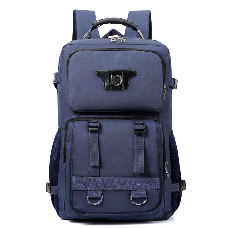 Fashion New Men's Multi-functional Canvas Backpack Waterproof Lightweight Travel Backpack Outdoor Breathable Wear-resistant Sports Backpack