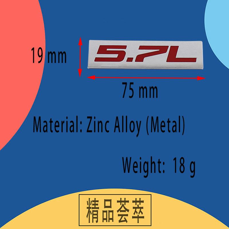 Premium 5.7L 5.7 L do Uniwersalnego samochodu Maski Silnika Błotnika Bagażnika Tylnej Maski Naklejka z Nazwą Godło Odznaka Naklejka