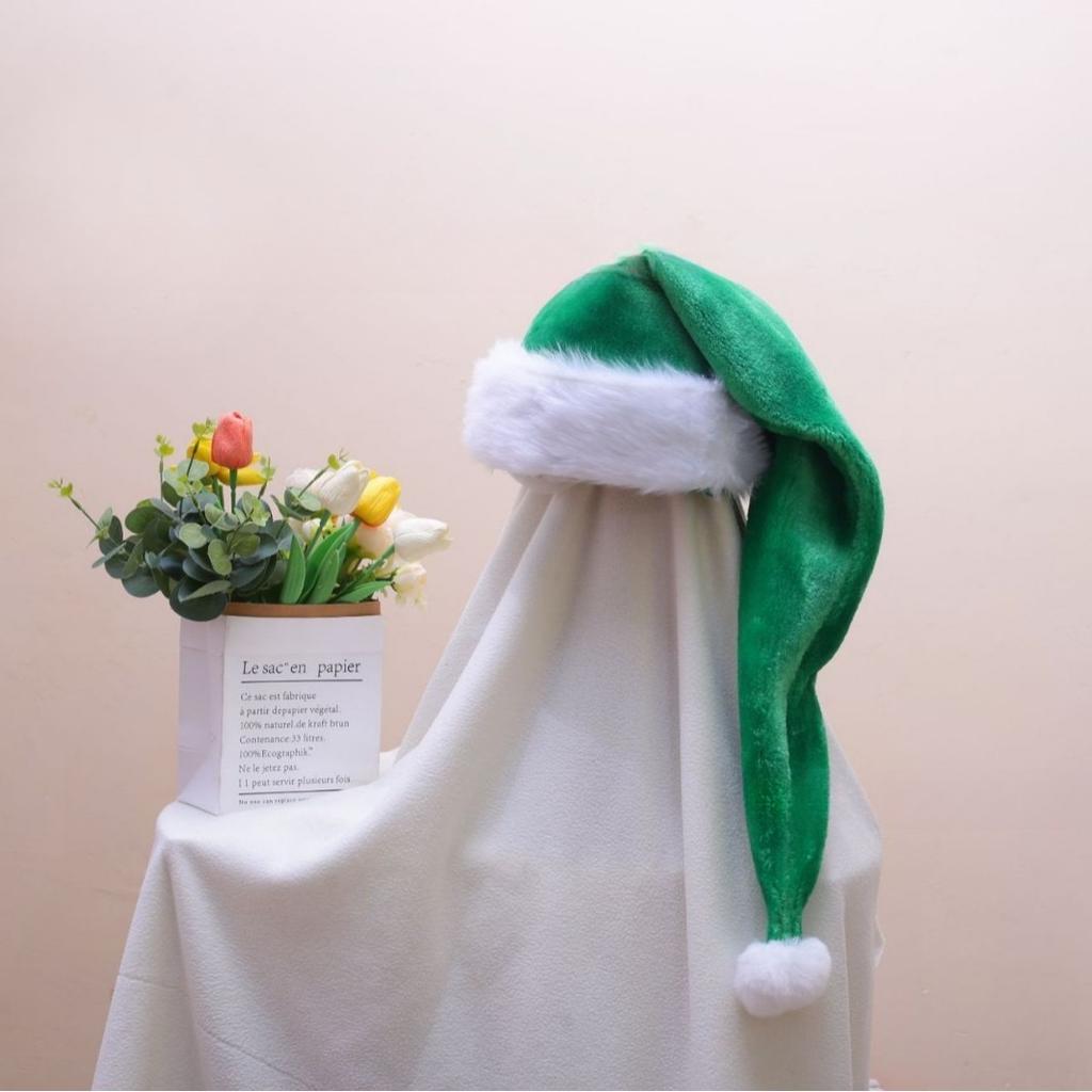 Long-Tail Santa Hat, Multiple Colors Available, Funny Christmas Hat for Xmas Party, Holiday Decoration,Gift for Adults and Kids