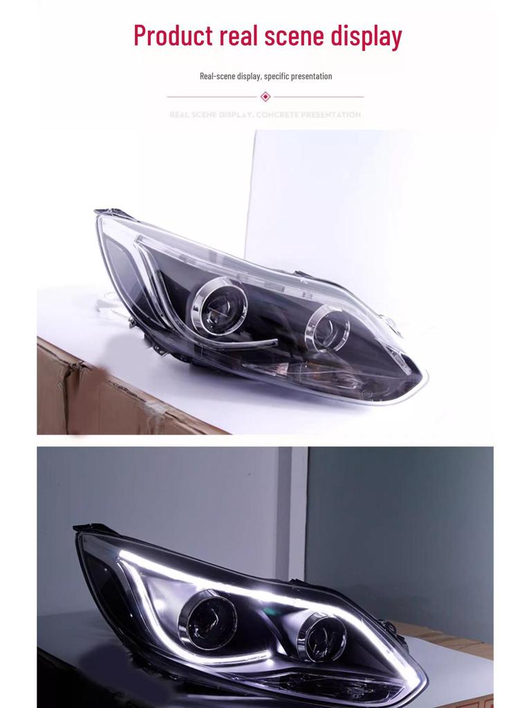 12-14 Ford Focus LED DRL Bi-Xenon Projector Headlight Assembly