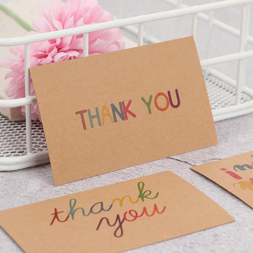 30pcs New Kraft Paper Cards Thank You For Your Order Card For Small Shop Gift Decoration Card For Small Business