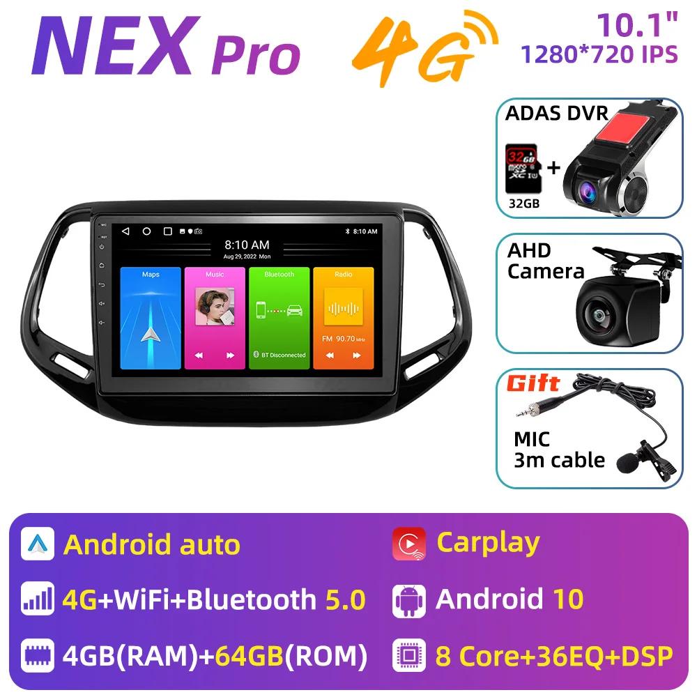 Car Radio for Jeep Compass 2017 - 2020 2 Din Android Stereo Multimedia Player GPS Navigation Carplay Autoradio Touch Head Unit