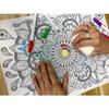 Jeu de coloriage - Mandala - Silicone effaçable - Set de table pliable - 6 feutres - Éponge