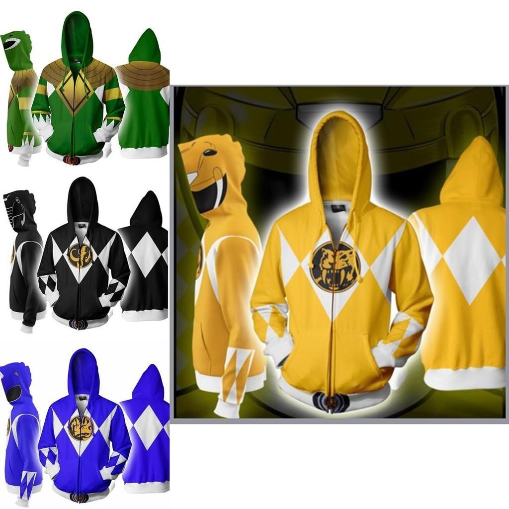 Mighty Morphin Power Rangers Cosplay 3d Printing Hoodie With Premium Quality