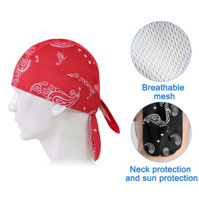 Yousheng Vorgebundene Bandanas Kopftuch für Männer Frauen UV Sonnenschutz Eisseide Skull Cap Headwrap Chemo Turban Mütze für Outdoor-Sportarten Radfahren