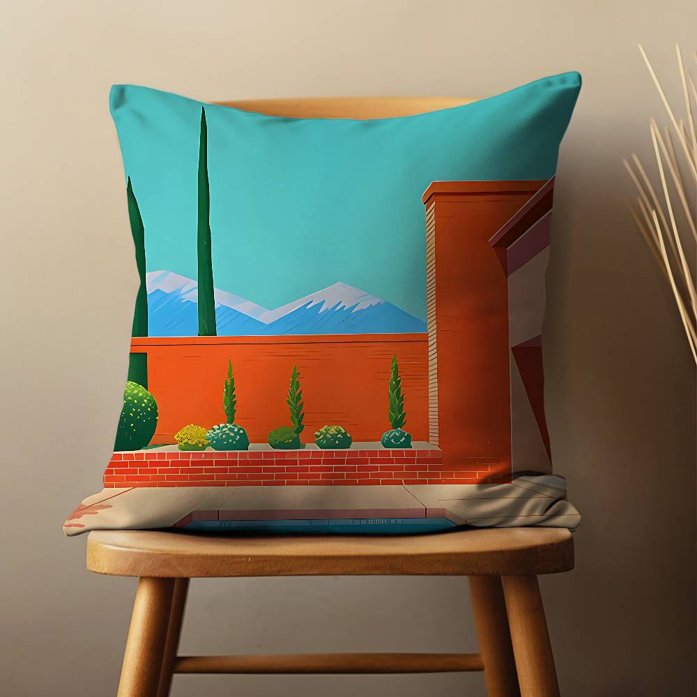Art D-David H-HocKney Throw Pillow Case For 45x45cm,55x55cm,30x30cm For Home Bedroom Decoration And Protector