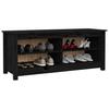 Vidaxl Szafka Na Buty, Czarna, 110X38X45,5 Cm, Drewno Sosnowe