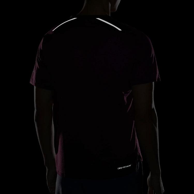 Nike Casual Breathable Running Training Short Sleeve T-Shirt Men Tops Burgundy DM4644-610