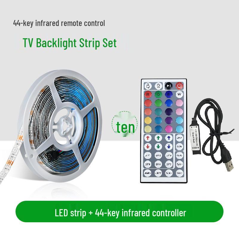 RGB Furniture Light Strip – USB 5V, 30 LEDs, Flexible for Esports Tables, Chairs & Bedside Atmosphere Lighting