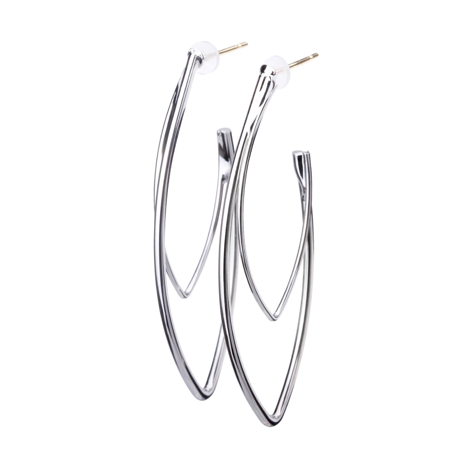

LOKUMI Made in K18 18K Nickel Earrings, Japan, 18K, Post, K18, Hypoallergenic, Leaf, Long, Women s, Simple, Large, Large, Stud, 18K, Post, Popular,