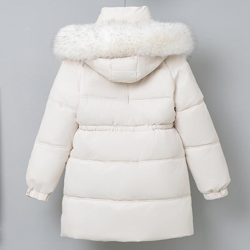 Fashion Winter Coats Woman Long Parkas Hooded Faux Fur Collar Thick Warm Women's Jackets