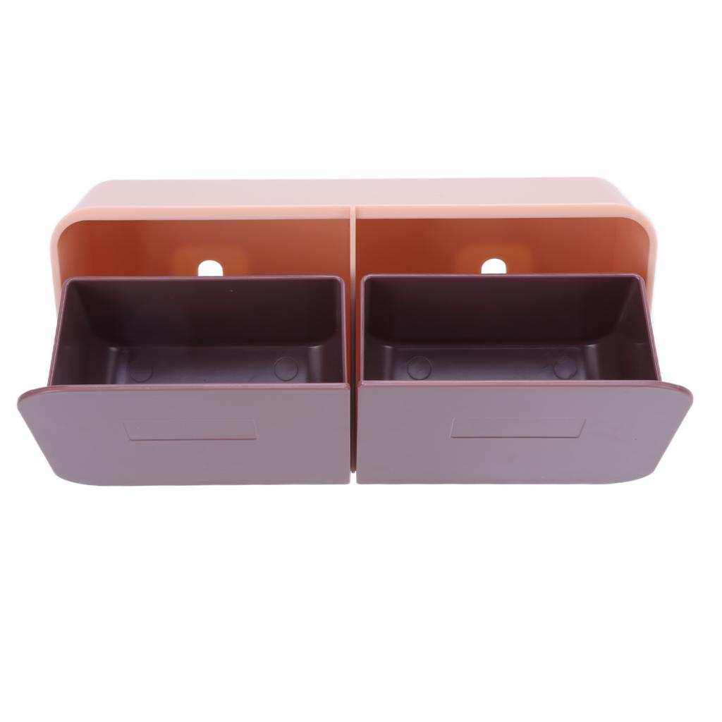 Makeup Box Wall Mounted Cover Removable Washable Cotton Pad for Bathroom