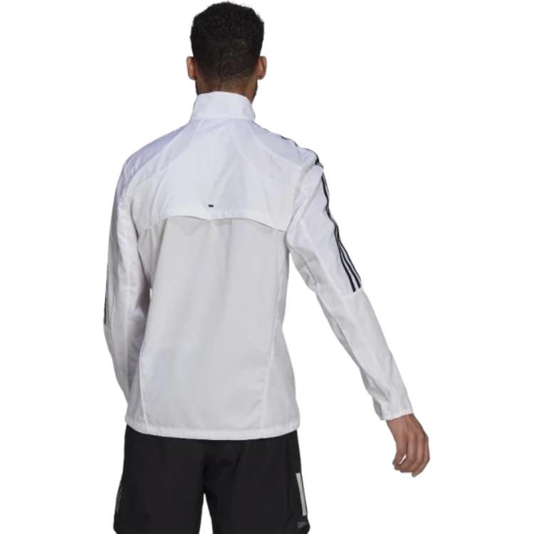 adidas 3 Stripes Jackets Men's White Stand Collar Moderate Other GK6111