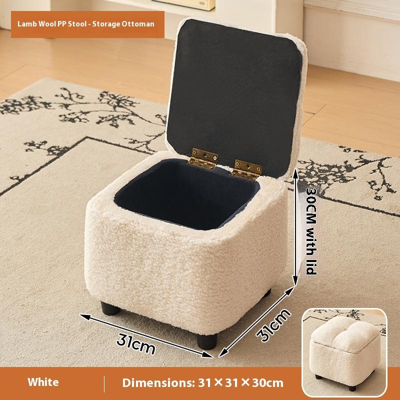 Creative Four Sided Soft Stool Storage Stool with Storage Capacity Bedroom Vanity Chair Super Soft Footstep Stool Home Furniture