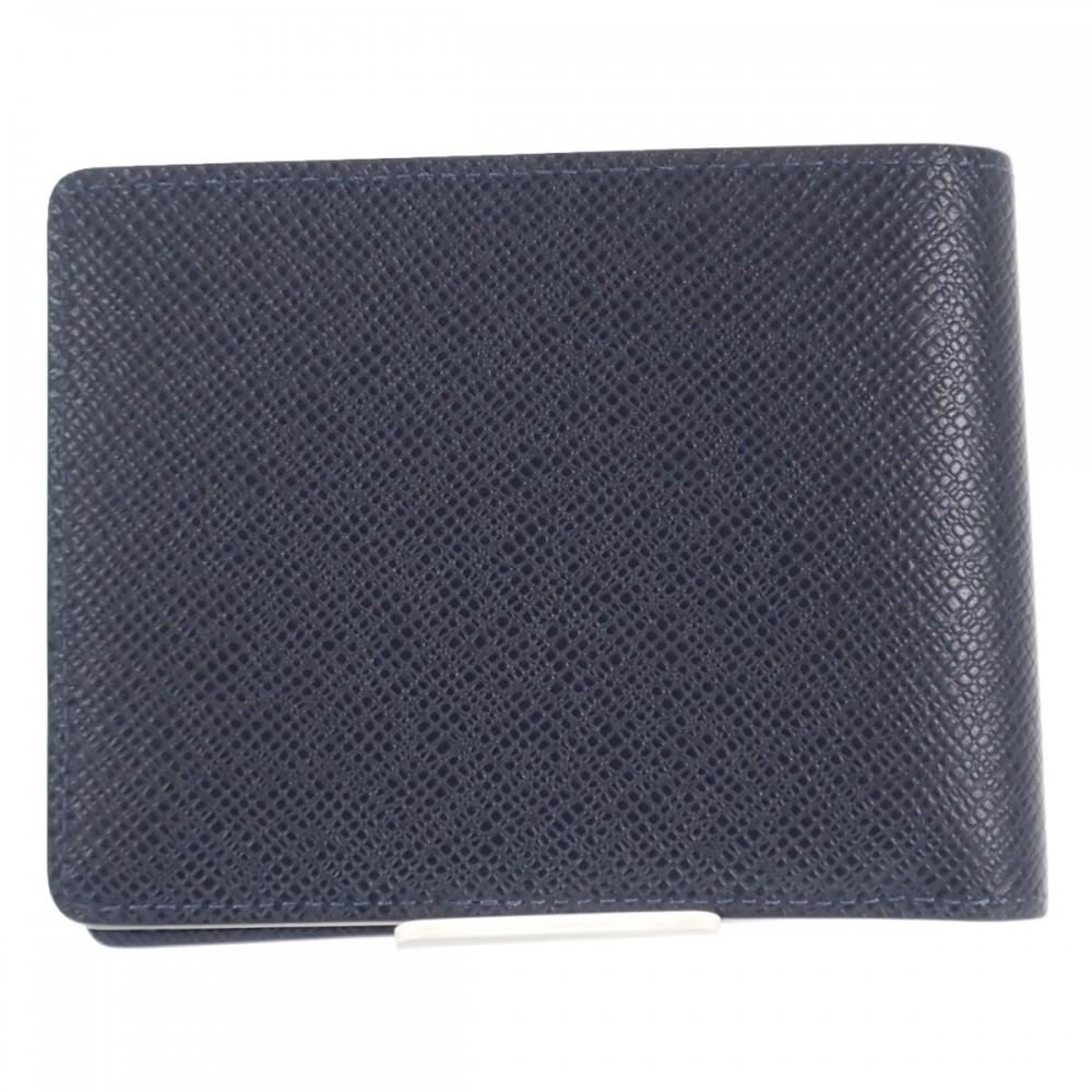 Louis Vuitton M30530 Bifold Geldbörse Blau Marine Taiga Herren