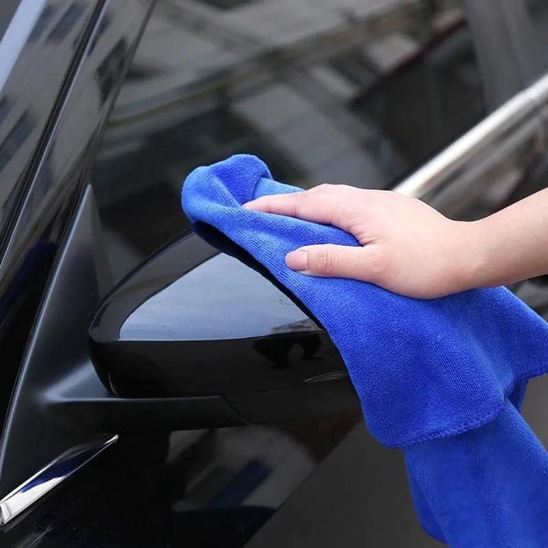 200 ks Utěrky z mikrovlákna Utěrka na sušení při mytí auta Modrá Péče o auto Detailing Čištění Leštění Prachovka Domácnost Kuchyň Hadry na mytí