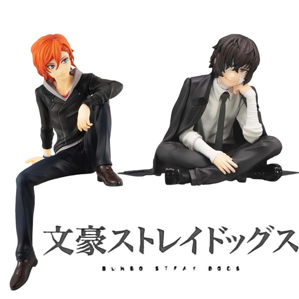 New Bungo Stray Dogs Dazai Osamu Figurine Nakahara Chuuya Action Figures PVC Model Collection Noodle Stopper Birthday Gifts