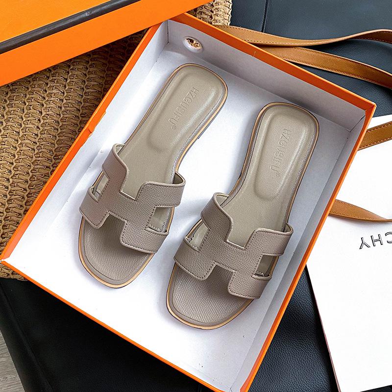 Женские уличные тапочки 2025 года Модные шлепанцы с пальмовым принтом весналето 43 серый 2210₽