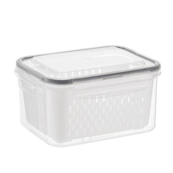 Food Storage Box for Fridge Fruit Storage Container with Removable Colander Leakproof Produce
