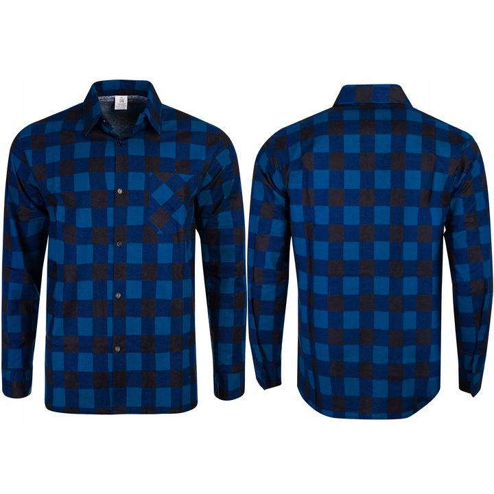 Koszula Flanelowa Casual W Krate Męska 100% Bawełna R. Xl