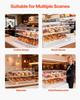 Bakery Display Case, 2-Tier Commercial Countertop Pastry Display Case, Clear Acrylic Bread Box for Kitchen, Party Cake Cabinet with Magnetic Rear Door
