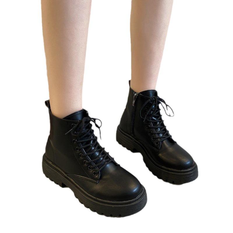 2025 Thin Shoes Tide Martin Boots Women Spring and Autumn New Black Single Boots Thin Short Boots